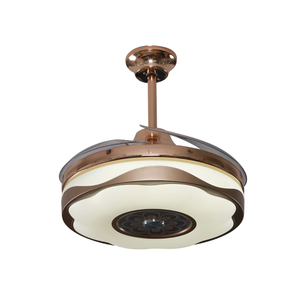 Aparato eléctrico de lujo interior uso 42 pulgadas led decorativa luz de techo ventilador con control <span class=keywords><strong>remoto</strong></span> de lámpara - Product Image 2