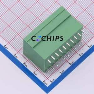 DB2EVH-3.81-2*10P-GN Plug-in Terminal Block Through hole,P=3.81mm Connector Board-to-Board / Socket - Closed 2x10P 3.81mm Green - Product Image 2