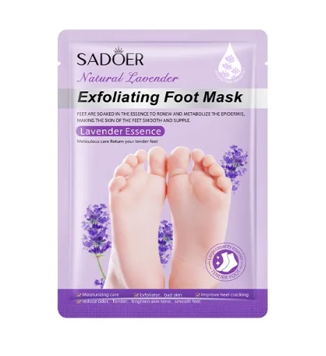 Wholesale Lavender Goat milk Feet Moisturizing Soften Remover Exfoliating Footmask Socks Peeling Foot Mask