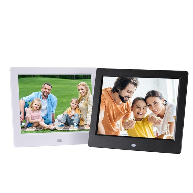 8 Inch 1024x768 Resolution Digital Photo Frame Automatic Loop Play Video Remote Control Wall Mount Desktop Installation