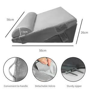 Top Sell Orthopedic Backrest Triangle Wedge Pillow Sleep Improving Anti Snoring Acid Reflux Sex Wedge Pillow Multi-function