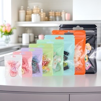 Sacs refermables colorés en forme de macaron avec fermeture éclair pour boucles d'oreilles, bagues, bijoux, montres, pinces à cheveux, rangement de coques de téléphone et câbles de données