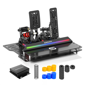Base para Pedales SIMSONN Prox Ultra de Alta Calidad, Color Negro, para Juegos de <span class=keywords><strong>PC</strong></span>, Acero Inoxidable, USB, Accesorios para Videojuegos - Product Image 3