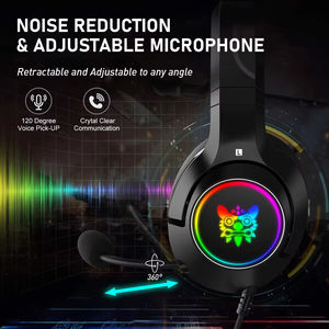 Onikuma Filaire Pliable <span class=keywords><strong>Micro</strong></span> <span class=keywords><strong>Casque</strong></span> Noir K9 Rgb Led Livraison Gratuite <span class=keywords><strong>Pas</strong></span> <span class=keywords><strong>Cher</strong></span> <span class=keywords><strong>Casque</strong></span> Tête Téléphones Over-Ear <span class=keywords><strong>Casque</strong></span> pour <span class=keywords><strong>Pc</strong></span> - Product Image 4