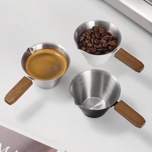 100ml Eco-Friendly <b>Espresso</b> Measuring <b>Cup</b> Stainless Steel with V-Shaped Spout and Mouth Pouring Shots for Home Use - Product Image 1
