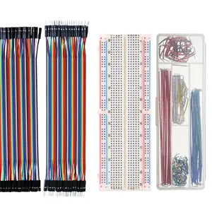 AIsamrtlink 400 830 Tie Point Solid Solderless Eletrônica Breadboard Jumper Fios Kit Cabos Dupont fio kit para Arduino