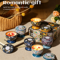 Ensemble cadeau de bougies parfumées personnalisées, lot de 4, bougies d'aromathérapie en cire de soja naturelle pour femmes, décoration d'intérieur, longue durée de combustion