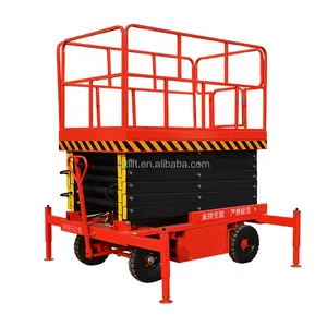 Single Person Mobile Electric Lift Platform Trailer Hydraulic Scissor Man Lift