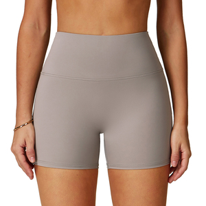 Phụ Nữ Của Cao Eo Nhanh Chóng Khô Quần Short Tập Thể Dục Không-Phía Trước Đường May Co Giãn Nén Cộng Với Kích Thước Yoga Quần Short Với Biểu Tượng Tùy Chỉnh - Product Image 4