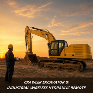 Excavadora de cadenas de 30 toneladas de segunda mano 2022 con pocas horas de uso, control remoto proporcional hidráulico inalámbrico industrial - Product Image 2