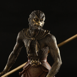 Ornements de personnage du Roi Singe Black Myth Wukong, cadre <span class=keywords><strong>antique</strong></span> en cuivre, artisanat, cadeau de mariage, pour bureau ou meuble TV - Product Image 3