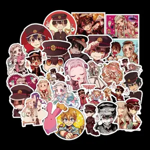 50 buah stiker Anime Hanako Kun Toilet untuk anak-anak remaja koper Laptop stiker kartun