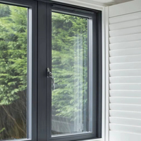 Ventana de Aluminio con Rotura de Puente Térmico CBMmart, Ventana Abatible Personalizada Blanca, Doble Acristalamiento Low-E, Ventanas de PVC con Vidrio de Impacto