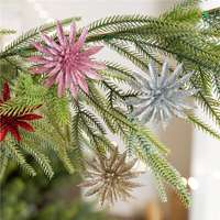 Branches artificielles de Noël de haute qualité, fabriquées à la machine, avec logo personnalisé, paillettes, plastique, lot de 3, style européen et américain