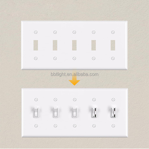 5-Gang Toggle <strong>Switch</strong> Wall Plates Unbreakable Stainless Faceplate <strong>Cover</strong> for Toggle Dimmer <strong>Light</strong> <strong>Switches</strong> UL Listed - Product Image 1