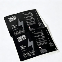Etiquetas de Vinilo Sintético Negras con Logotipo Personalizado, Adhesivas, Impermeables, con Acabado Protector para Envases