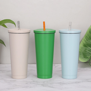 Tumbler in Acciaio Inox Personalizzato con Coperchio e Cucchiaio, Design Ecologico - Tazza Regalo per Caffè e Acqua <span class=keywords><strong>di</strong></span> Grande Capacità - Product Image 3