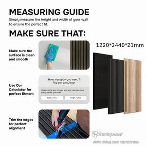 Paneles <span class=keywords><strong>de</strong></span> Pared Decorativos Acústicos <span class=keywords><strong>de</strong></span> Madera Seninpanel Acupanel para Sala <span class=keywords><strong>de</strong></span> Estar, Dormitorio, Apartamento - Product Image 4