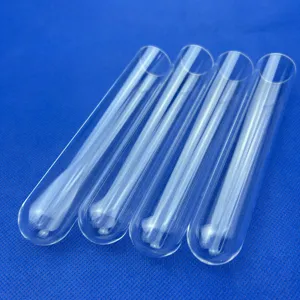 Tubes en verre de quartz personnalisés tube à essai haute température
