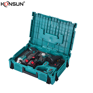 KONSUN電動工具セットアングルグラインダー電動ドリルウッドジグソー電動サンダーを含む4個の電動工具がケースにパッケージされています - Product Image 2