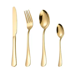 4 pcs/paper box stainless steel spoon fork knife tea spoon cutlery/flatware set