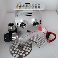 Moteur d'éclairage à fibre optique double tête RGBW 32W DC12V avec télécommande WiFi pour plafond étoilé de van