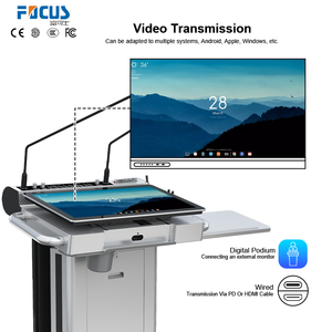 Forniture Educative, Leggio Multimediale da Aula con Supporto, Podio <span class=keywords><strong>Digitale</strong></span> Intelligente con Schermo Touch - Product Image 4