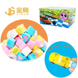 Racing Hero Highly Inflatable Elastic Cotton Candy Heart Marshmallow with Plastic Ejector Car