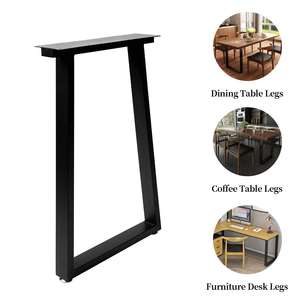 للبيع بالجملة من المصنع ، قاعدة أثاث حديدي من الفولاذ المقاوم للصدأ ، قاعدة من الزجاج والخشب ، قاعدة عالمية ، مكتب معدني - Product Image 5