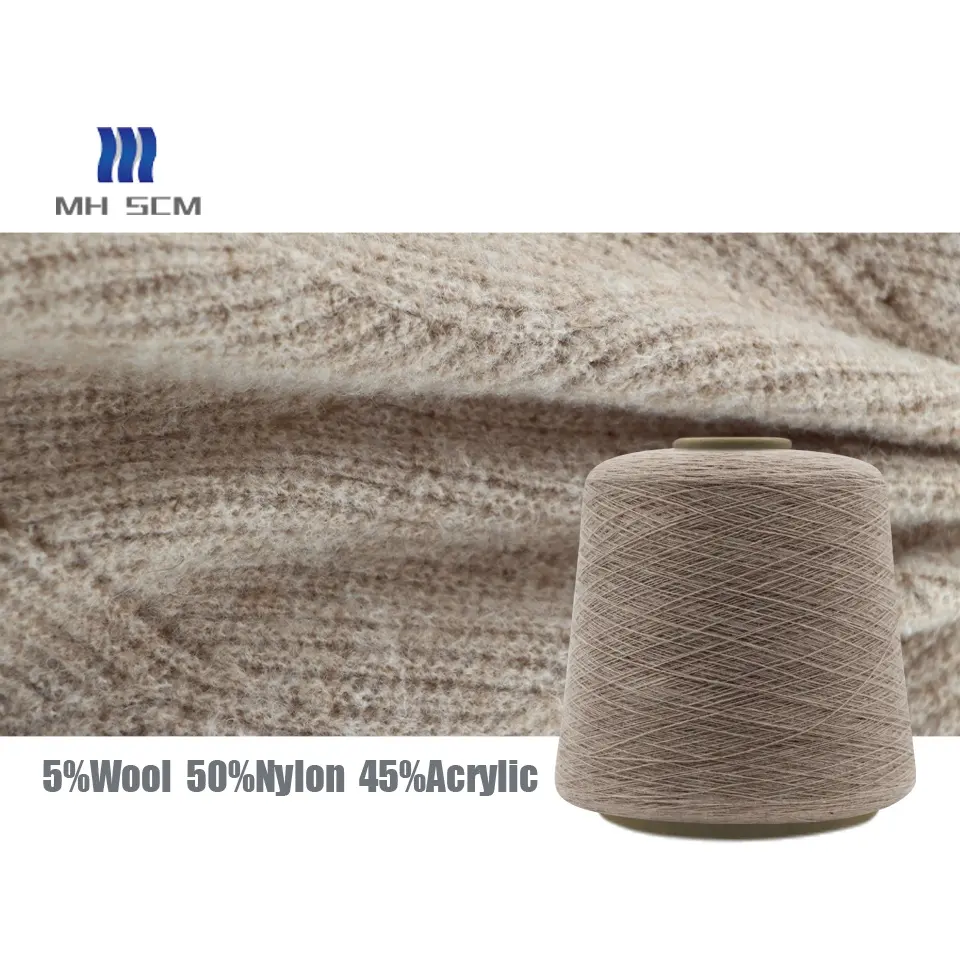 Hot Sale Factory Direct Price 1/16nm blend yarn knit wool acrylic cone yarn nylon sweater yarn