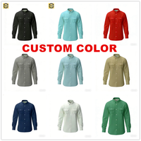 Chemise de pêche UPF 50+ à manches longues, imperméable, boutonnée, pour la chasse, vêtements ventilés, logo personnalisé, fournisseur OEM, marque privée