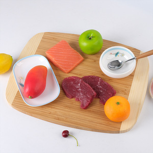 Planche à découper en bambou 35x25cm, double face, pour trier fruits et viandes, planche à découper polyvalente en bambou massif pour la maison - Product Image 1