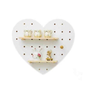 INS风格厨房和浴室壁挂式储物架DIY木孔板展示架 - Product Image 2