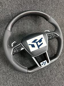 <span class=keywords><strong>Volant</strong></span> en cuir perforé à fond plat de style RS <span class=keywords><strong>SLine</strong></span> personnalisé pour Audi A3 A4 B7 A6 C7 R8 RS3 A7 RS5 RS6 A8 Q5 Q8 - Product Image 6