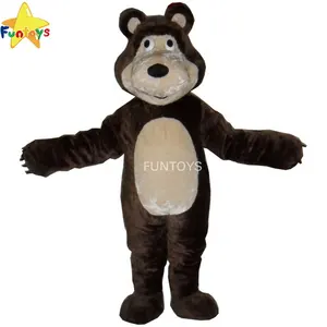 Funtoys Martha Orso Masha Grirl Costume Della Mascotte Marrone Scuro Del Fumetto Personalizzare Cosplay Anime Mascotte Per Adulti