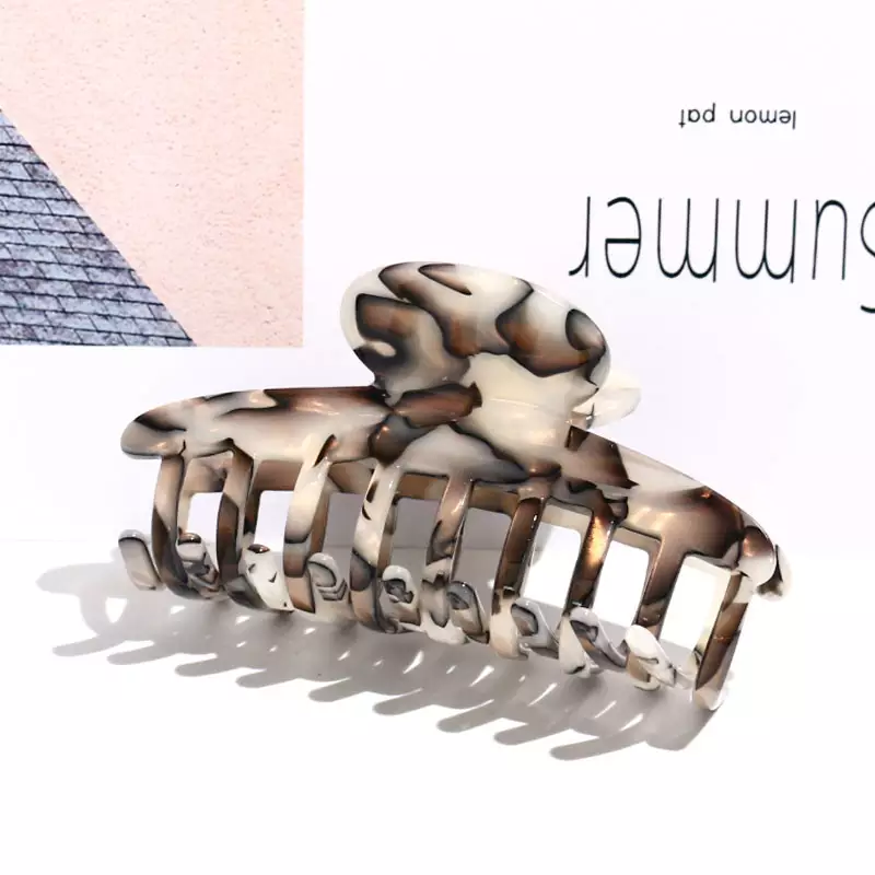 Оптовая продажа, заколки-Крабики XinMei для волос в форме акулы, 10 см, натуральные экологически чистые заколки для волос, ацетатные заколки-Крабики для женщин, густые волосы