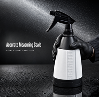 Bouteille pulvérisatrice résistante aux acides et aux alcalis pour le detailing automobile, pulvérisateur à gâchette à brume continue à 360 degrés avec échelle de mesure