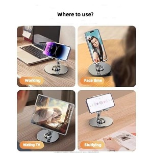 Support de téléphone portable multifonctionnel en métal flexible, pliable, support universel pour tablette, bureau, chevet, maison, bureau - Product Image 3