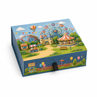 Boîte cadeau en papier rigide 3D personnalisée de luxe avec compartiments à tiroirs pour l'emballage de cadeaux de vacances