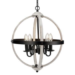 Lustre en fer de style industriel Lampe Lustre de salon Type de plafond Lustre réglable à quatre lampes - Product Image 5