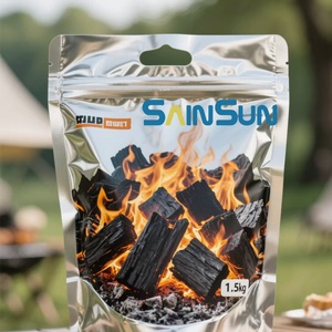 Customized <b>BBQ</b> Briquette Charcoal Bag 5kg 10kg 2kg 2.5kg 5kg Cement <b>Bbq</b> Hardwood Lump Coal Packaging Recycling Bag - Product Image 2