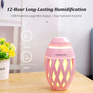 Mini humidificateur et diffuseur USB DC5V en forme d'olive portable avec veilleuse à changement de couleur pour voiture et maison – Confort respiratoire - Product Image 2