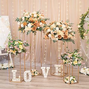 Metal Gold Column Geometric <strong>Flower</strong> Stand Gold <strong>Flower</strong> <strong>Display</strong> Rack Wedding Decorations Table Centerpieces <strong>Flower</strong> Vase Stand - Product Image 6