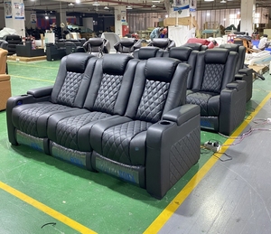 Asientos de <span class=keywords><strong>cine</strong></span> negro sofá reclinable muebles de teatro VIP 5 plazas <span class=keywords><strong>Cine</strong></span> <span class=keywords><strong>en</strong></span> <span class=keywords><strong>Casa</strong></span> sofá funcional - Product Image 2