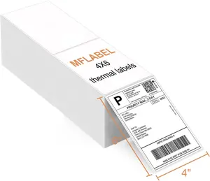 Free Sample Wholesale A6 100x150 Thermal Sticker Paper Adhesive Label for Thermal Printer Waybill