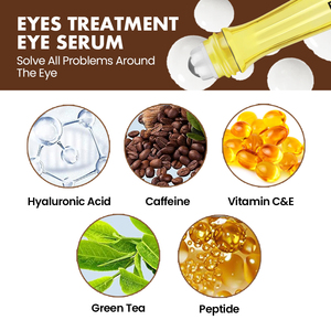 Venta al por mayor de belleza, el mejor cuidado de los ojos, múltiples péptidos, cafeína, antiarrugas, iluminador de ojeras, esencia de suero para los ojos - Product Image 5
