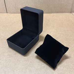 Factory Direct Sale Classic Black PU Leather <b>Watch</b> & Jewelry Box Custom Logo for Men Women Bracelet <b>Case</b> Luxury Gift Packaging - Product Image 5