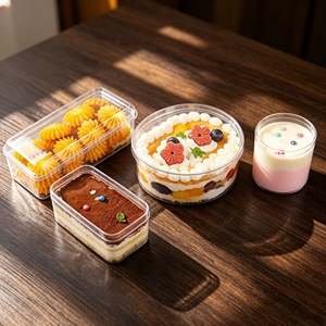 Module à dessert en PS transparent, épaisseur personnalisable, avec couvercle séparé, pour mousse ronde, carrée, cheesecake, tiramisu, pâtisserie froide - Product Image 6