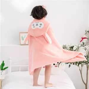 Детский банный халат с капюшоном в форме животного, милые детские Банные полотенца, модные одеяла для новорожденных, детское банное полотенце с капюшоном