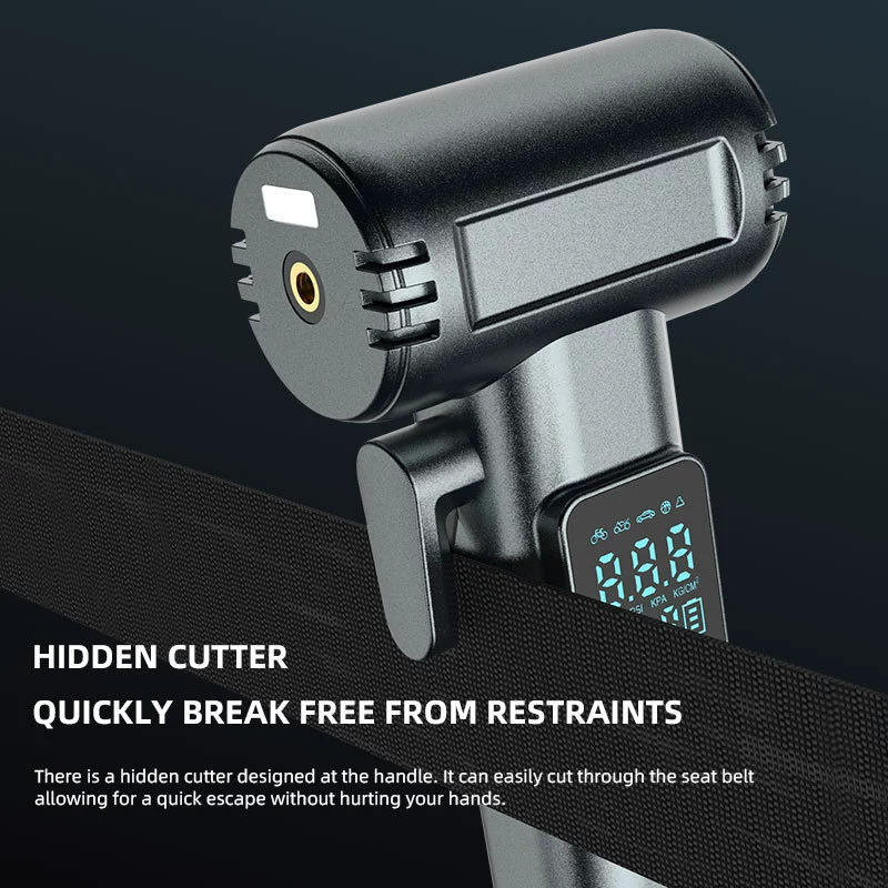 Wireless Portable Air Pump with Window Deflator & Inflator Function, High-Efficiency, Rechargeable Battery Operated